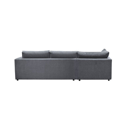 LH Home Taylor Grey Fabric Left Sectional