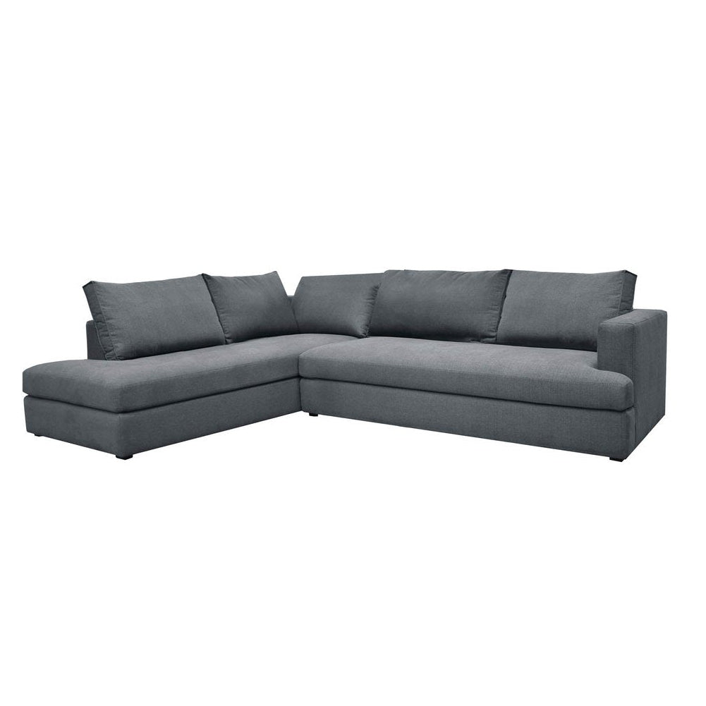 LH Home Taylor Grey Fabric Left Sectional