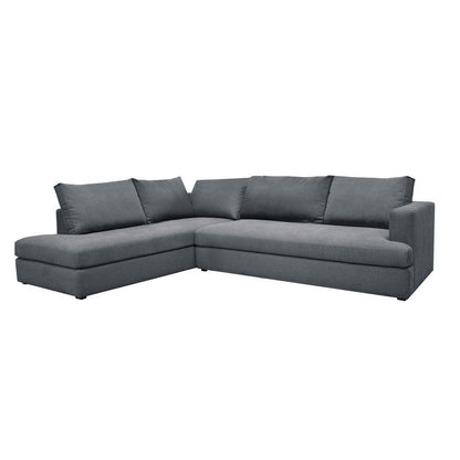 LH Home Taylor Grey Fabric Left Sectional