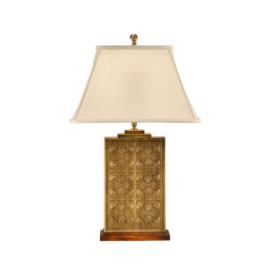 Wildwood Tea Box Brass Crafted Golden Table Lamp