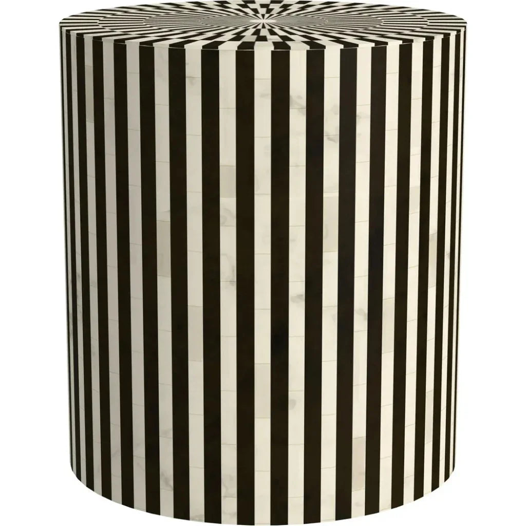 Bassett Mirror Teague MDF and Resin Black Accent Table