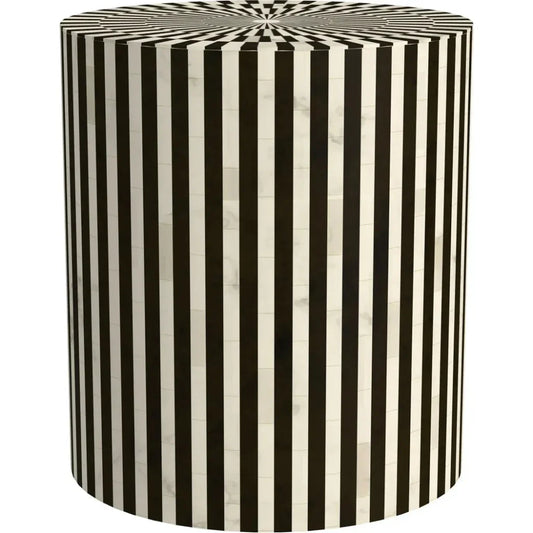 Bassett Mirror Teague MDF and Resin Black Accent Table