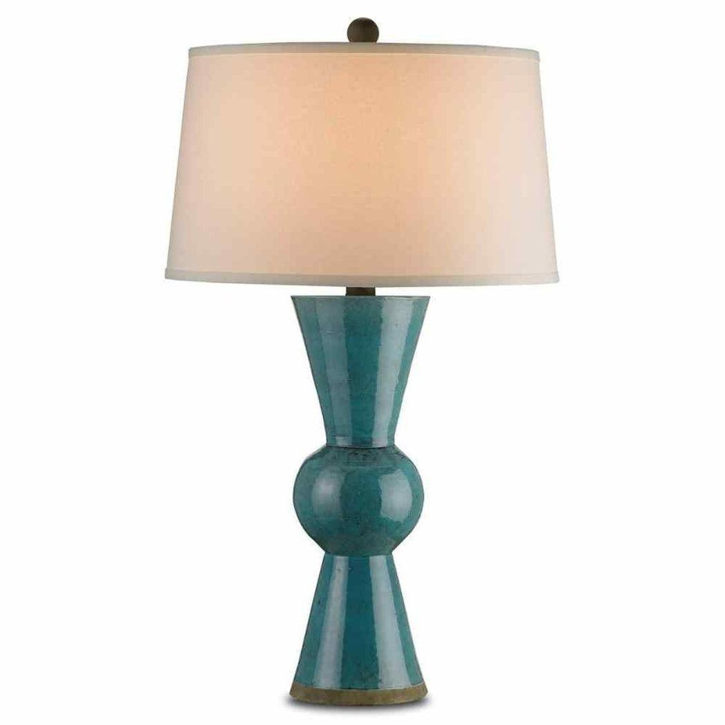 Teal Upbeat Teal Table Lamp Table Lamps Sideboards and Things By Currey & Co