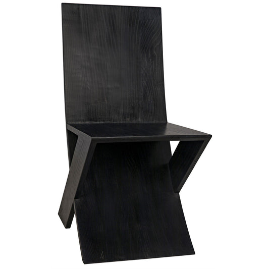 Tech Wood Black Armless Chair-Club Chairs-Noir-Sideboards and Things