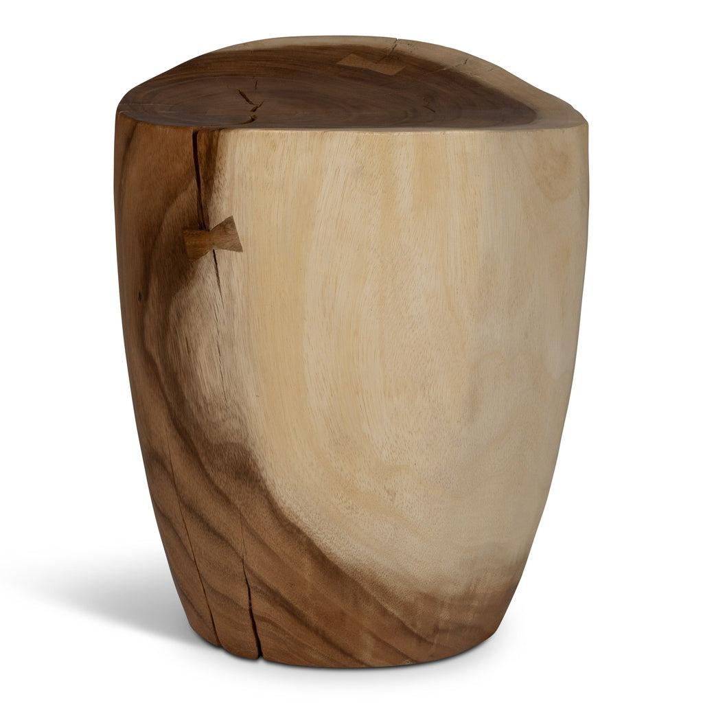 Teerata Natural Solid Chamcha Wooden Side Table