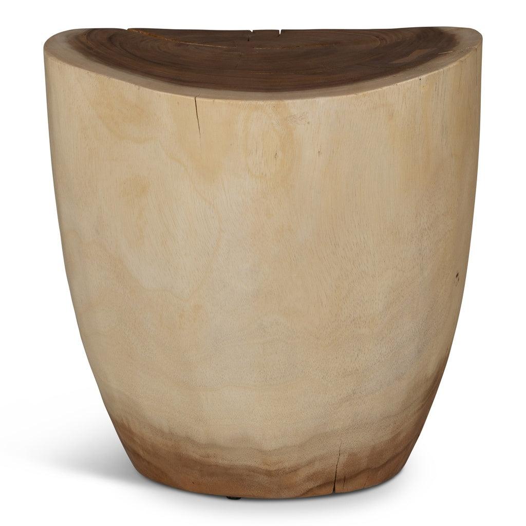 Teerata Natural Solid Chamcha Wooden Side Table