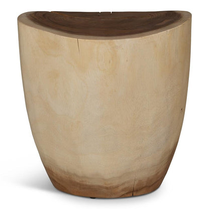 Teerata Natural Solid Chamcha Wooden Side Table