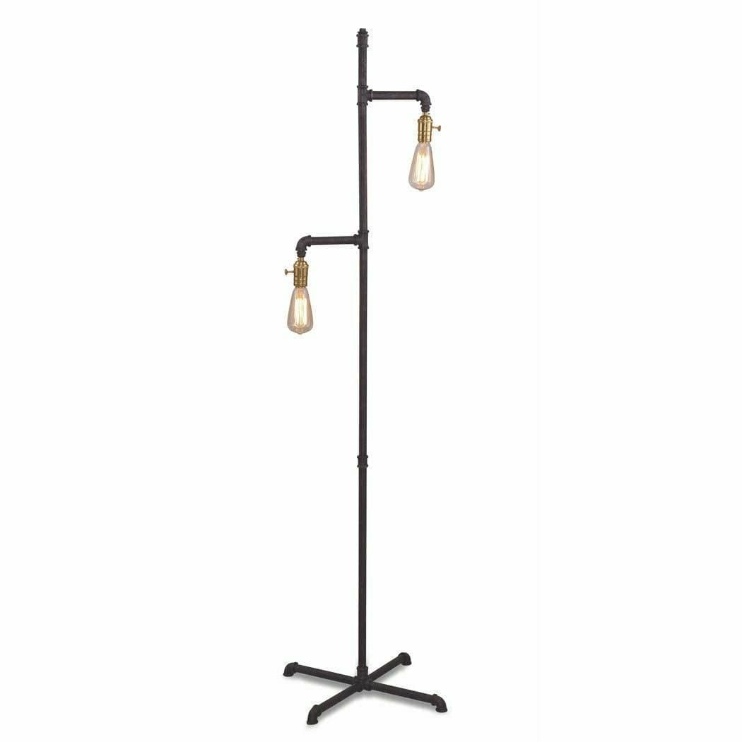 Telestar 64" Tall Metal Brown Floor Lamp Floor Lamps Sideboards and Thangs By Bassett Mirror