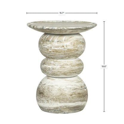 LH Home Temple Concrete Outdoor Side Table