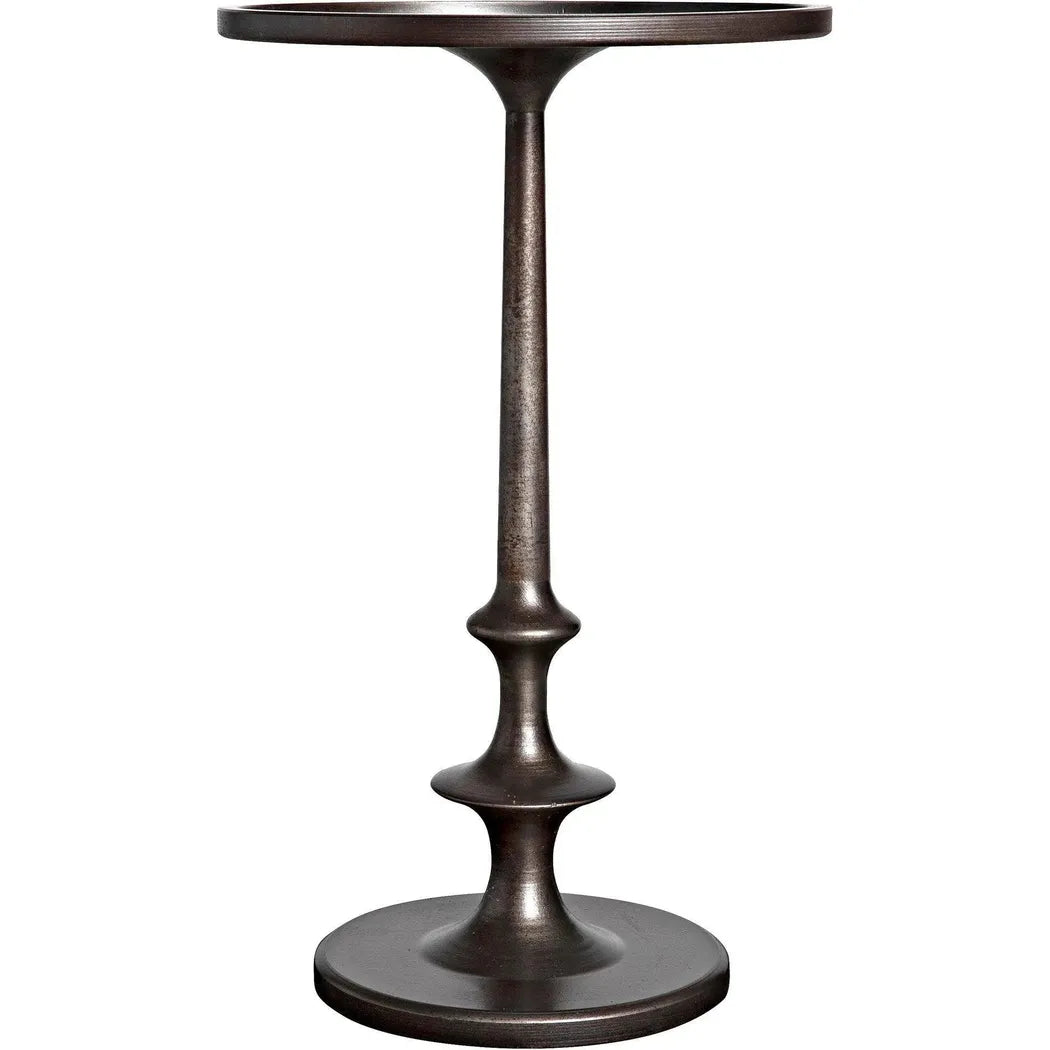 Noir Terni Iron Round Side Table