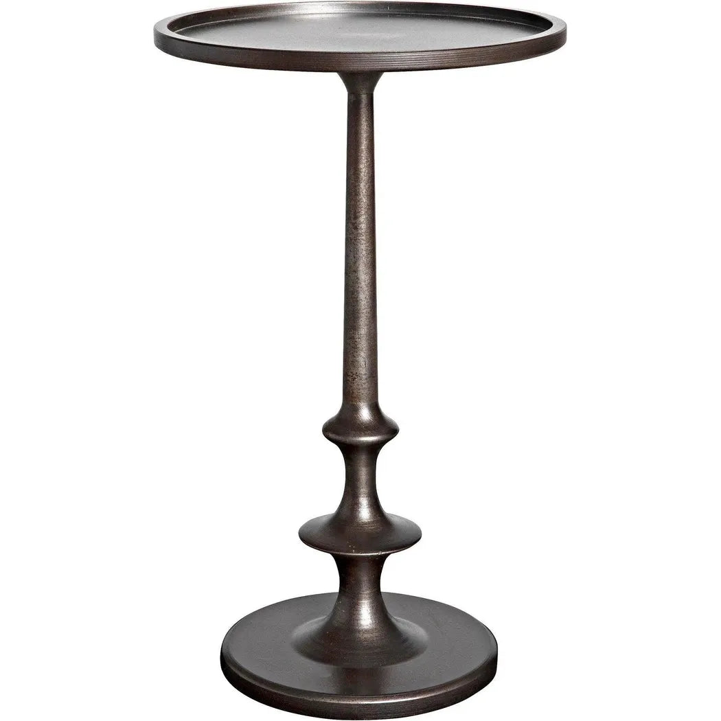 Noir Terni Iron Round Side Table