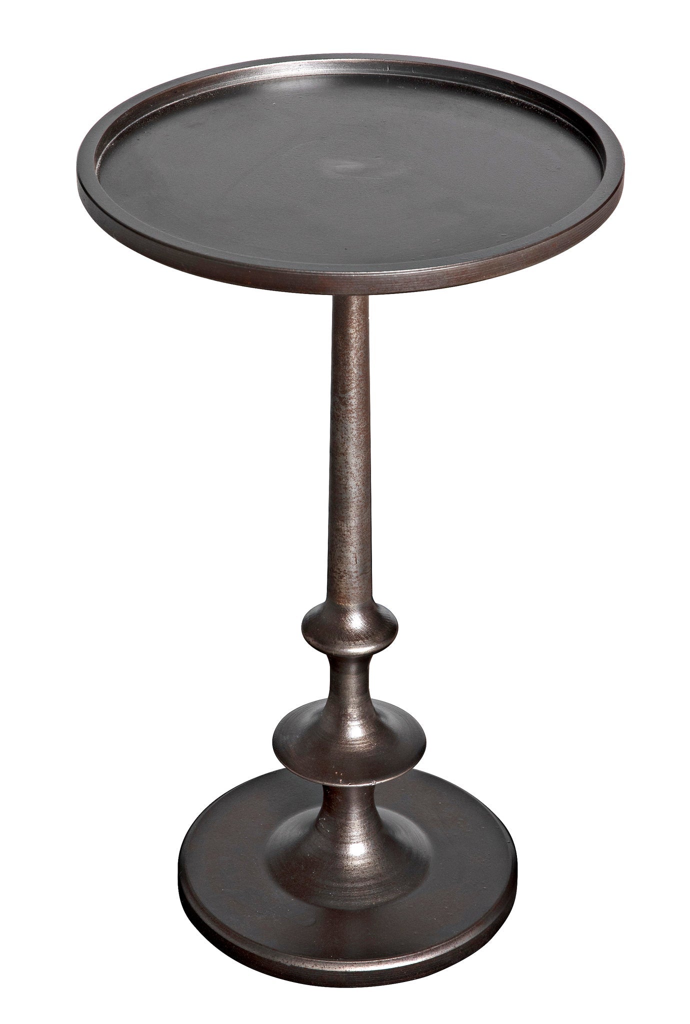 Terni Iron Round Side Table-Side Tables-Noir-Sideboards and Things