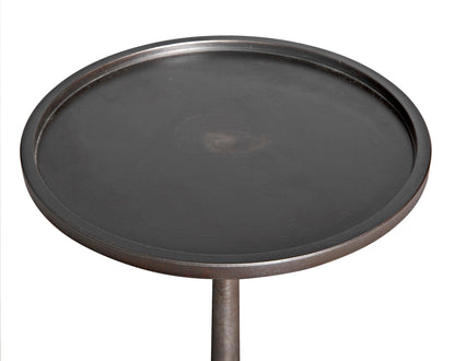 Terni Iron Round Side Table-Side Tables-Noir-Sideboards and Things