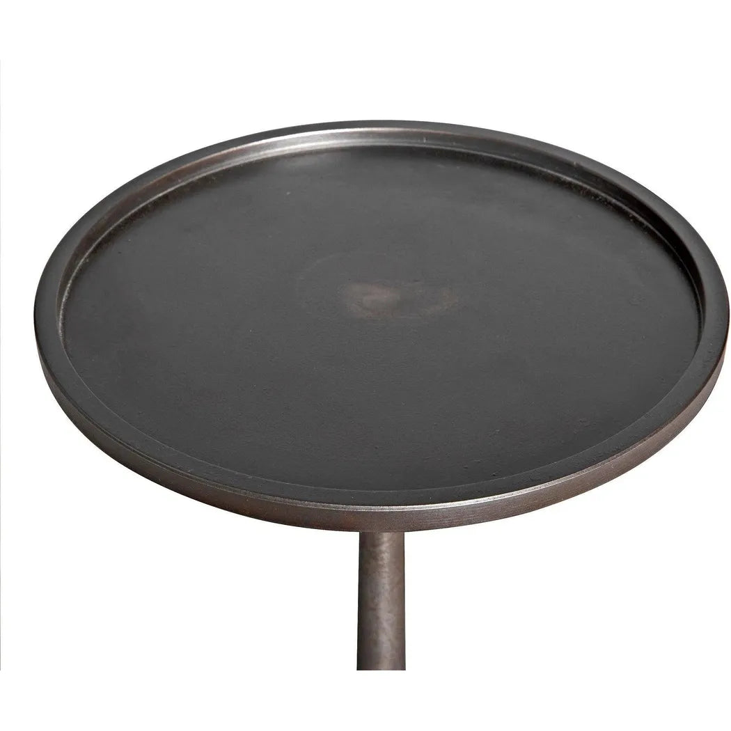 Noir Terni Iron Round Side Table