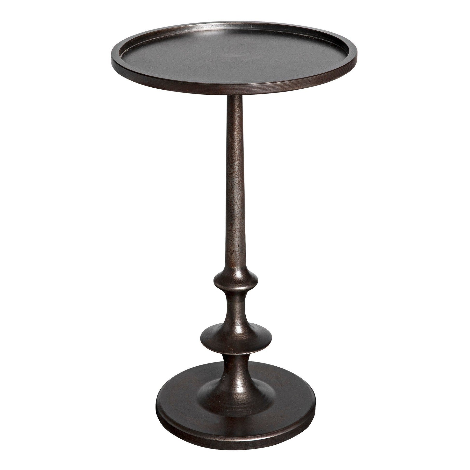 Terni Iron Round Side Table-Side Tables-Noir-Sideboards and Things