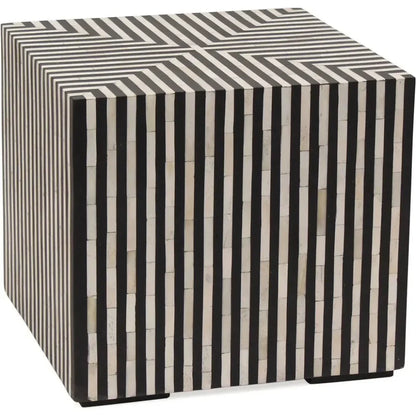 Moe's Home Terning Art Deco Bone Veneer Resin Accent Small Table