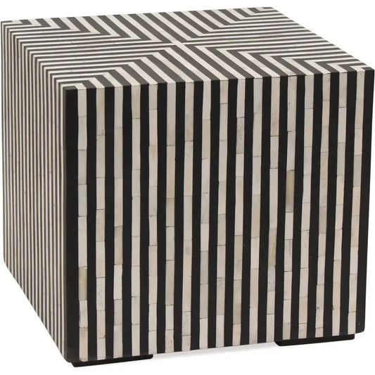 Moe's Home Terning Art Deco Bone Veneer Resin Accent Small Table