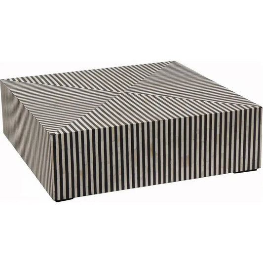 Moe's Home Terning Art Deco Bone Veneer Resin Square Coffee Table