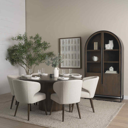 Terra Fluted Dining Table Set with Sloan Cabinet