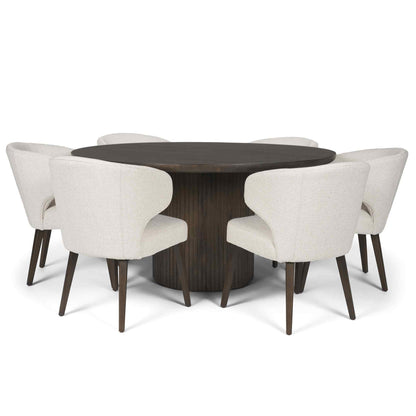 Terra Fluted Round Dining Table Set