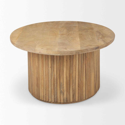 Terra Fluted Wood Coffee Table