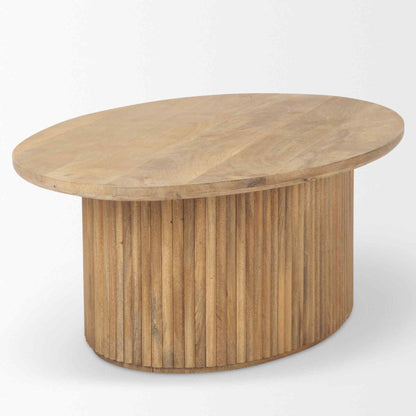 Mercana Terra Fluted Wood Coffee Table
