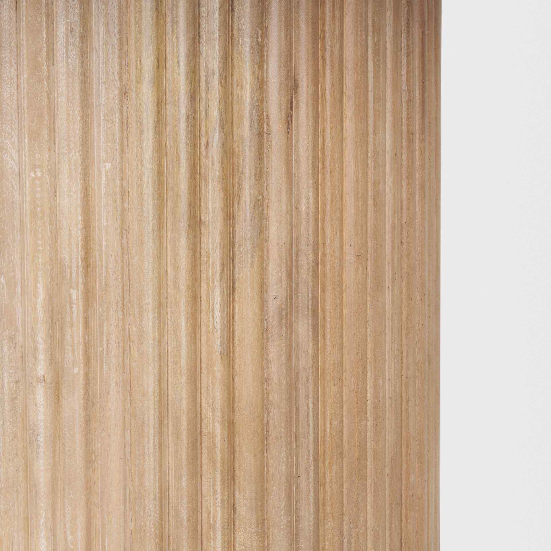 Mercana Terra Wood Fluted Round Dining Table