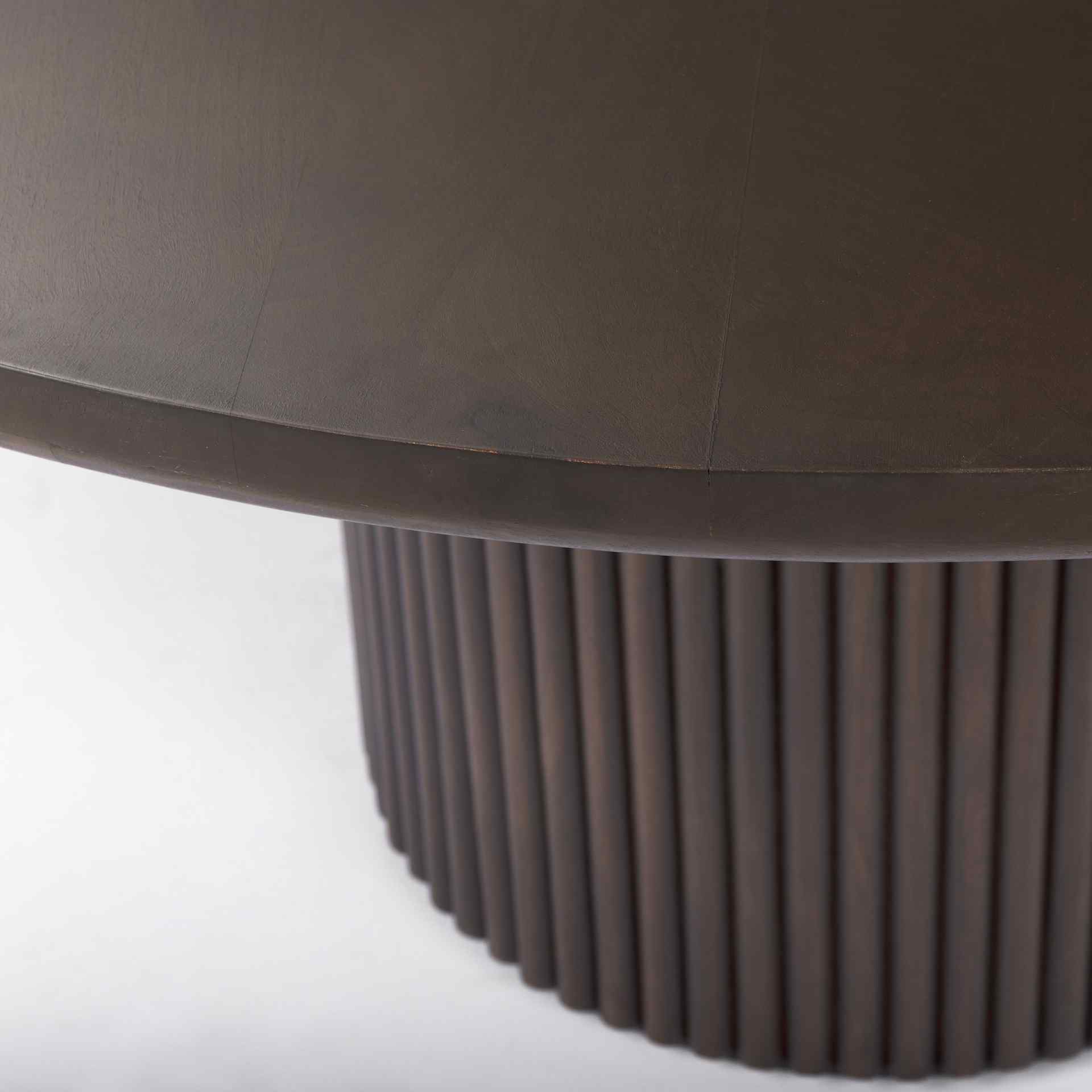 Mercana Terra Wood Fluted Round Dining Table
