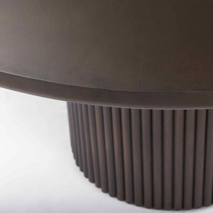 Mercana Terra Wood Fluted Round Dining Table