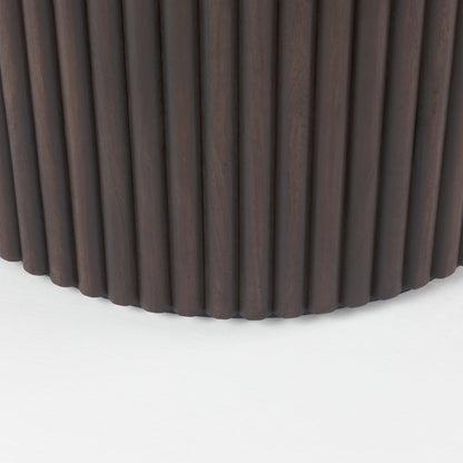 Mercana Terra Wood Fluted Round Dining Table