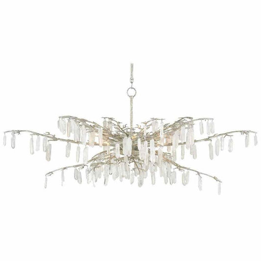 Textured Silver Forest Dawn Chandelier Aviva Stan Collection Chandeliers Sideboards and Things By Currey & Co