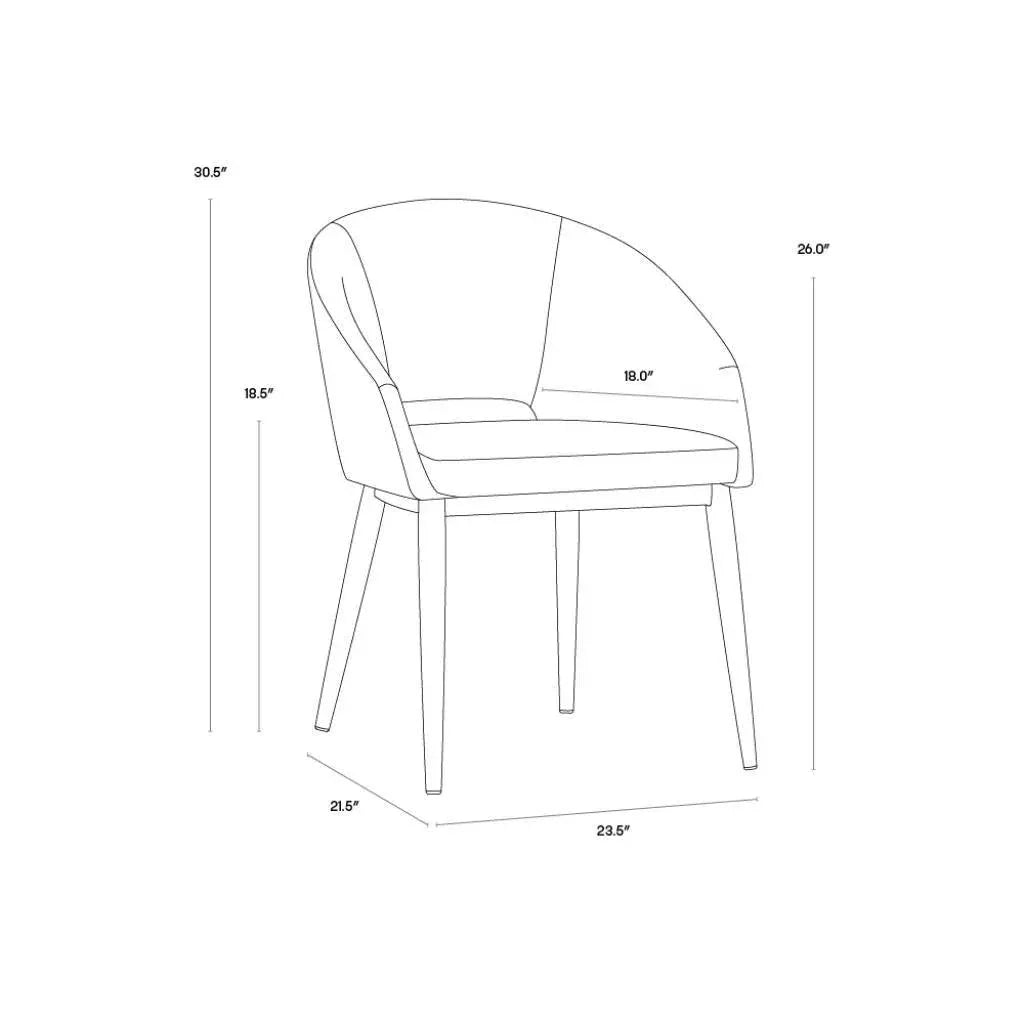 SUNPAN Thatcher Leather Armless Dining Armchair