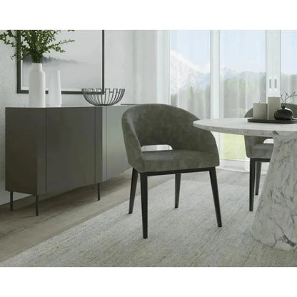 SUNPAN Thatcher Leather Armless Dining Armchair