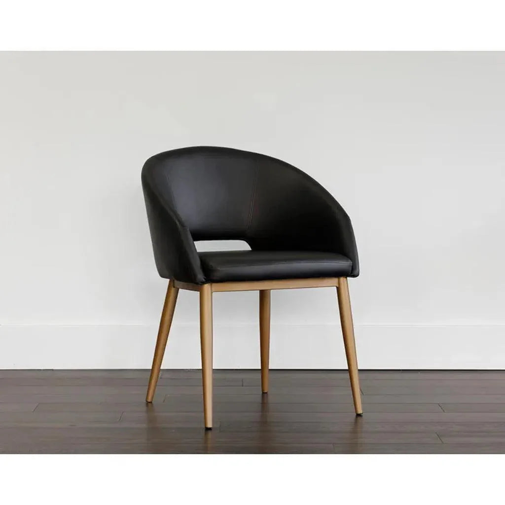 SUNPAN Thatcher Leather Armless Dining Armchair