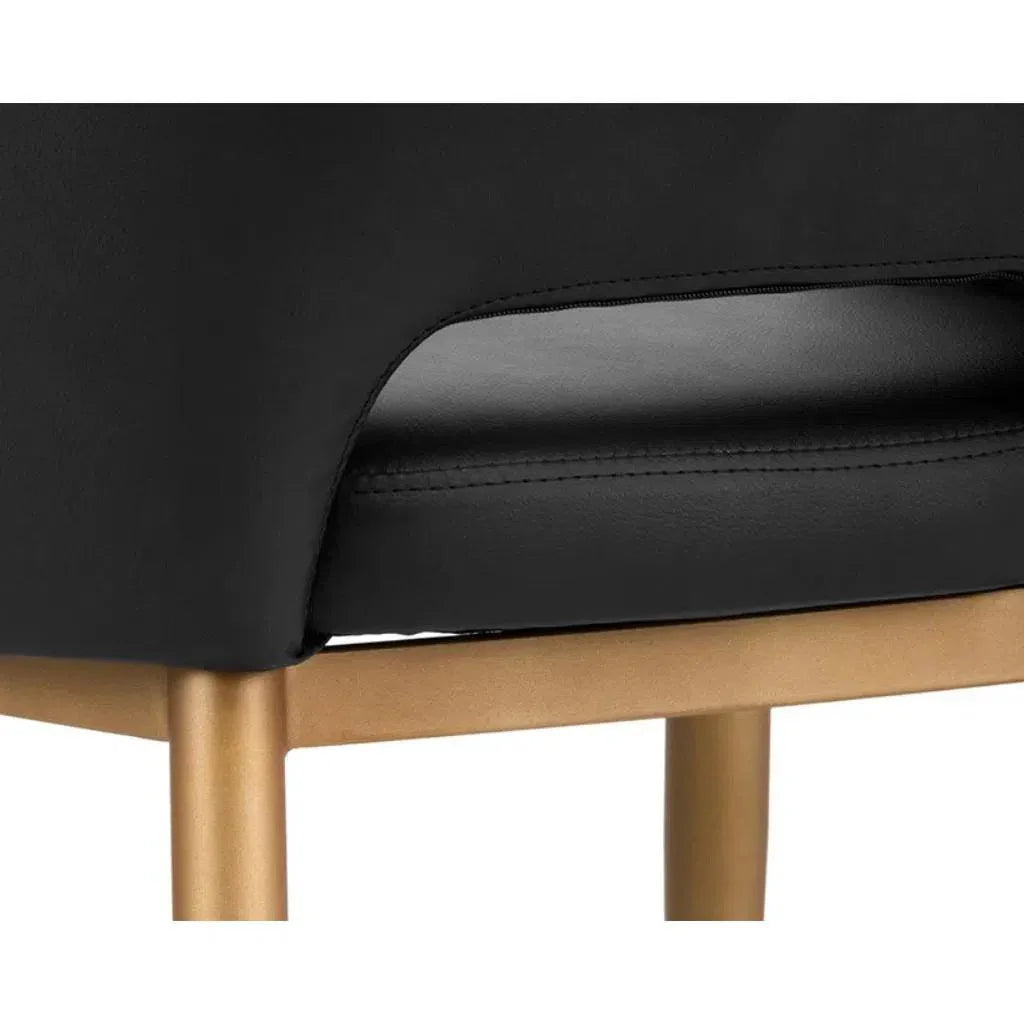 SUNPAN Thatcher Leather Armless Dining Armchair