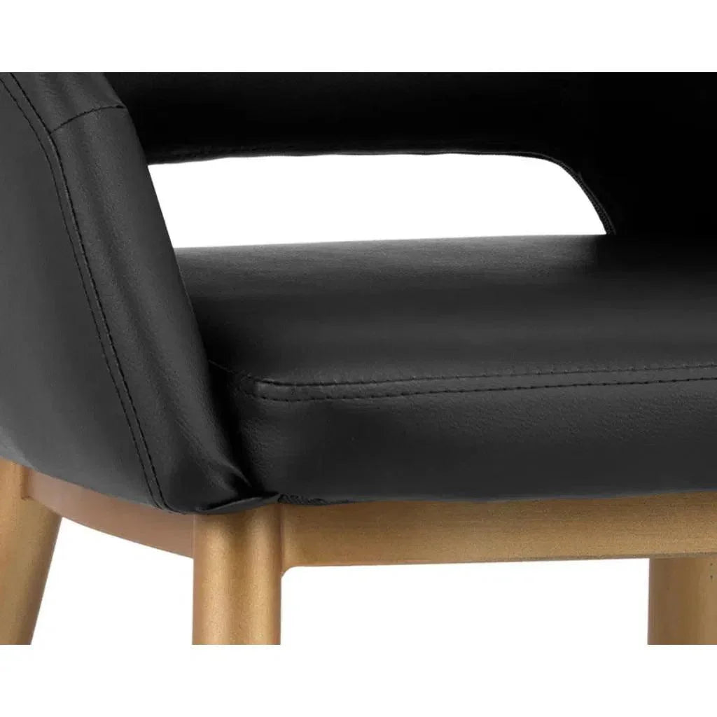 SUNPAN Thatcher Leather Armless Dining Armchair