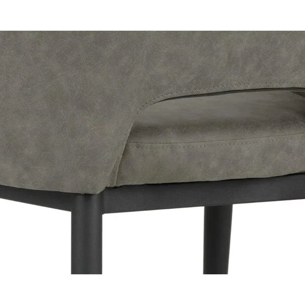 SUNPAN Thatcher Leather Armless Dining Armchair