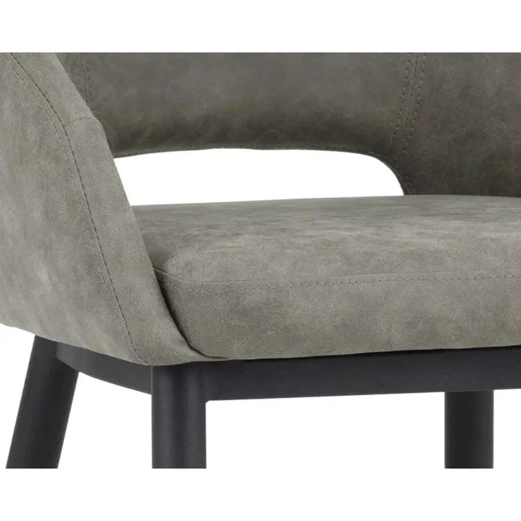 SUNPAN Thatcher Leather Armless Dining Armchair