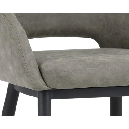SUNPAN Thatcher Leather Armless Dining Armchair