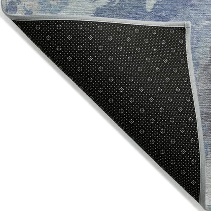 LOOMLAN Rugs Theodara Denim Washable Indoor-Outdoor Rug