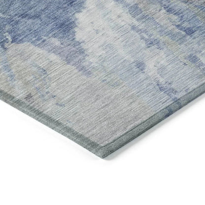 LOOMLAN Rugs Theodara Denim Washable Indoor-Outdoor Rug