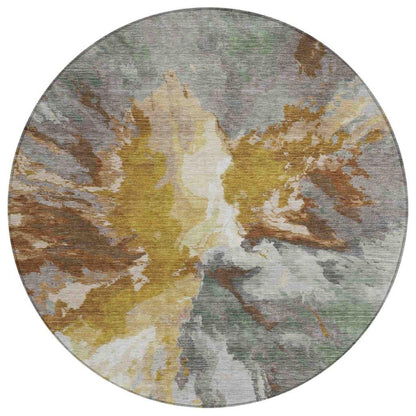 LOOMLAN Rugs Theodara Gold Washable Indoor-Outdoor Rug