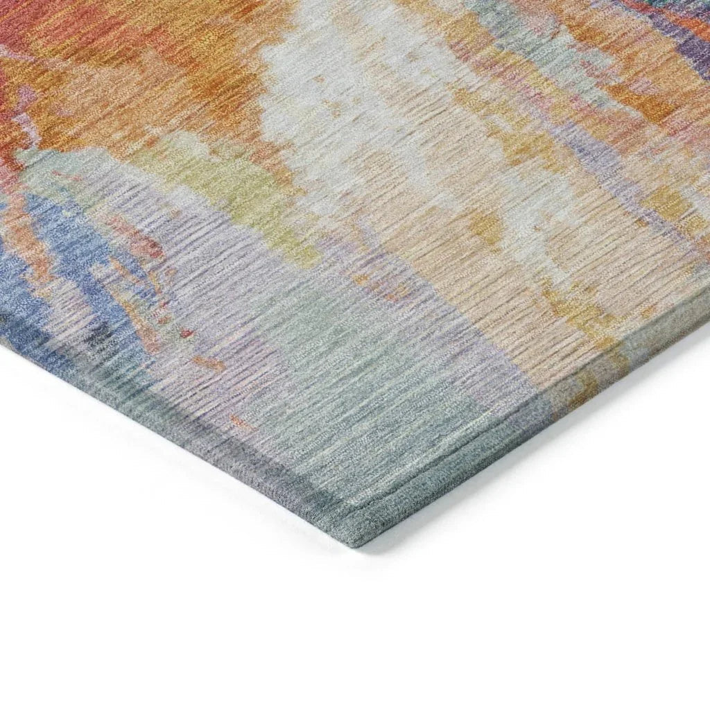 Theodara Orange Washable Indoor - Outdoor Rug - LOOMLAN - LOOMLAN Rugs - Outdoor Rugs