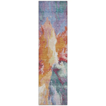 Theodara Orange Washable Indoor - Outdoor Rug - LOOMLAN - LOOMLAN Rugs - Outdoor Rugs