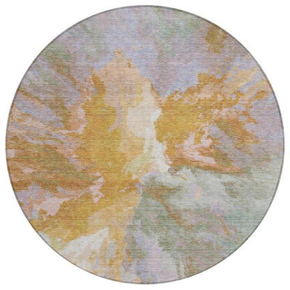 LOOMLAN Rugs Theodara Rust Washable Indoor-Outdoor Rug