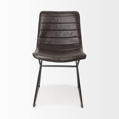 Mercana Thornton Faux Leather Armless Dining Chair 2PC