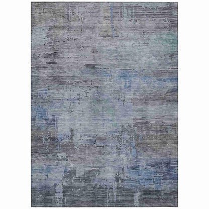 LOOMLAN Rugs Thornyx Gray Washable Indoor-Outdoor Rug