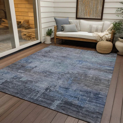 LOOMLAN Rugs Thornyx Gray Washable Indoor-Outdoor Rug