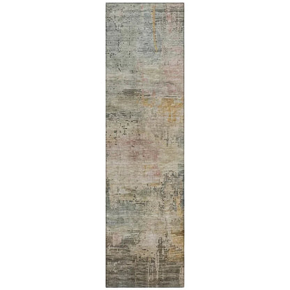LOOMLAN Rugs Thornyx Green Washable Indoor-Outdoor Rug