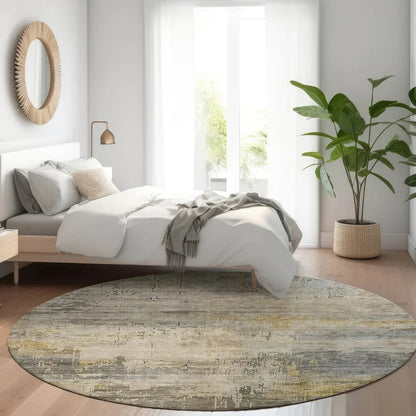 LOOMLAN Rugs Thornyx Pewter Washable Indoor-Outdoor Rug